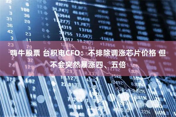 嗨牛股票 台积电CFO：不排除调涨芯片价格 但不会突然暴涨四、五倍