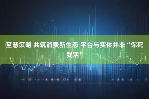 至慧策略 共筑消费新生态 平台与实体并非“你死我活”